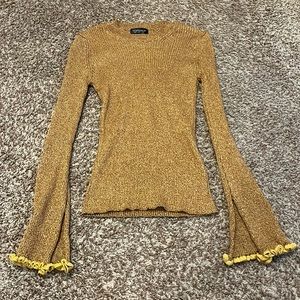 Golden brown topshop knit top